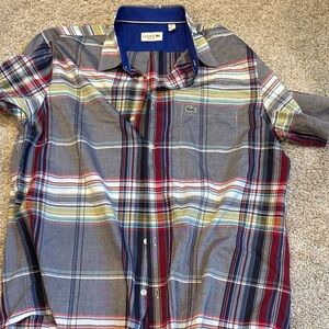 Lacoste Men's Multicolor Plaid Button-Down Shirt